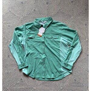 Little Donkey Andy Long Sleeve UPF50+‎ Fishing Shirt - Green - NWT - XL